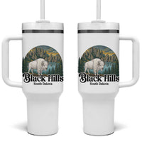 Black Hills South Dakota White Buffalo Tumbler With Handle State Pride Gift