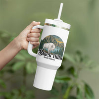Black Hills South Dakota White Buffalo Tumbler With Handle State Pride Gift