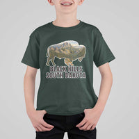 Black Hills South Dakota Bison T Shirt For Kid State Pride Gift