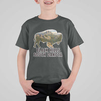 Black Hills South Dakota Bison T Shirt For Kid State Pride Gift