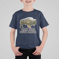 Black Hills South Dakota Bison T Shirt For Kid State Pride Gift