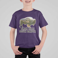 Black Hills South Dakota Bison T Shirt For Kid State Pride Gift
