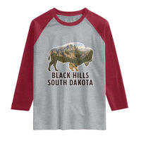 Black Hills South Dakota Bison Raglan Shirt State Pride Gift