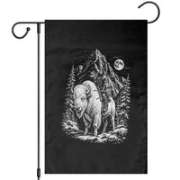 Vintage Native American Bison Rider Garden Flag Indigenous Warrior Graphic