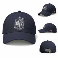 Vintage Native American Bison Rider Baseball Cap Indigenous Warrior Graphic
