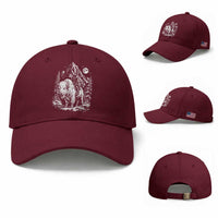 Vintage Native American Bison Rider Baseball Cap Indigenous Warrior Graphic