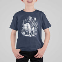 Vintage Native American Bison Rider T Shirt For Kid Indigenous Warrior Graphic