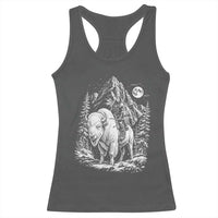 Vintage Native American Bison Rider Racerback Tank Top Indigenous Warrior Graphic