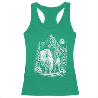 Vintage Native American Bison Rider Racerback Tank Top Indigenous Warrior Graphic