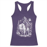Vintage Native American Bison Rider Racerback Tank Top Indigenous Warrior Graphic