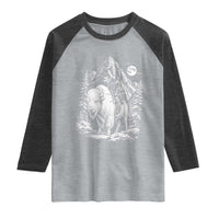 Vintage Native American Bison Rider Raglan Shirt Indigenous Warrior Graphic