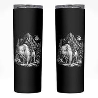 Vintage Native American Bison Rider Skinny Tumbler Indigenous Warrior Graphic