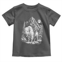 Vintage Native American Bison Rider Toddler T Shirt Indigenous Warrior Graphic
