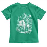 Vintage Native American Bison Rider Toddler T Shirt Indigenous Warrior Graphic