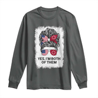 Lakota And American Pride Long Sleeve Shirt Im Both Of Them Oglala Native Heritage