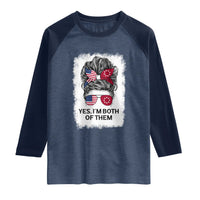 Lakota And American Pride Raglan Shirt Im Both Of Them Oglala Native Heritage