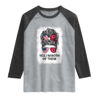 Lakota And American Pride Raglan Shirt Im Both Of Them Oglala Native Heritage
