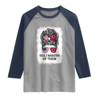 Lakota And American Pride Raglan Shirt Im Both Of Them Oglala Native Heritage