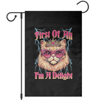 First Of All Im A Delight Garden Flag Geek Princess Cat Gift