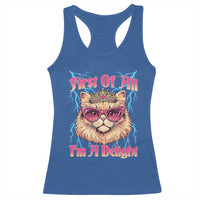 First Of All Im A Delight Racerback Tank Top Geek Princess Cat Gift