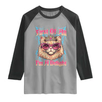 First Of All Im A Delight Raglan Shirt Geek Princess Cat Gift