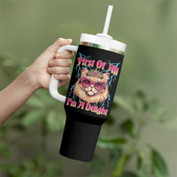 First Of All Im A Delight Tumbler With Handle Geek Princess Cat Gift