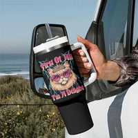 First Of All Im A Delight Tumbler With Handle Geek Princess Cat Gift