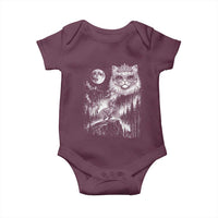 Vintage Geek Princess Cat Baby Onesie Full Moon Engraving Art Gift