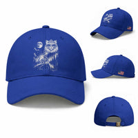 Vintage Geek Princess Cat Baseball Cap Full Moon Engraving Art Gift