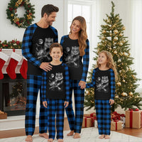 Vintage Geek Princess Cat Plaid Pajama Set Full Moon Engraving Art Gift