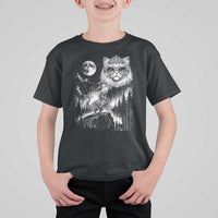 Vintage Geek Princess Cat T Shirt For Kid Full Moon Engraving Art Gift