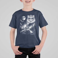 Vintage Geek Princess Cat T Shirt For Kid Full Moon Engraving Art Gift
