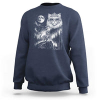 Vintage Geek Princess Cat Sweatshirt Full Moon Engraving Art Gift