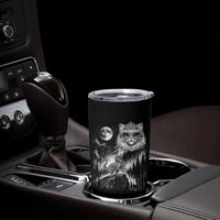 Vintage Geek Princess Cat Tumbler Cup Full Moon Engraving Art Gift
