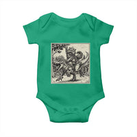 Cool Royal Cat Riding Dinosaur Baby Onesie Rock N Roll Engraving Graphic Art