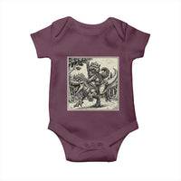 Cool Royal Cat Riding Dinosaur Baby Onesie Rock N Roll Engraving Graphic Art
