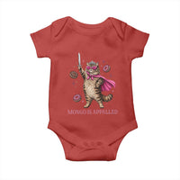 Cute Warrior Princess Cat With Sword Baby Onesie Fantasy Reader Gift