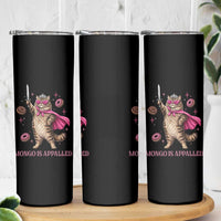 Cute Warrior Princess Cat With Sword Skinny Tumbler Fantasy Reader Gift