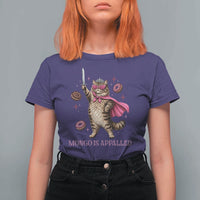 Cute Warrior Princess Cat With Sword T Shirt For Women Fantasy Reader Gift