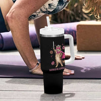 Cute Warrior Princess Cat With Sword Tumbler With Handle Fantasy Reader Gift