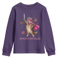 Cute Warrior Princess Cat With Sword Youth Sweatshirt Fantasy Reader Gift