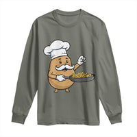 Funny Potato Cooking French Fries Long Sleeve Shirt Food Lover Gift - Wonder Print Shop