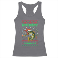 Funny Merry Fishmas Ugly Sweater Racerback Tank Top Fisherman Christmas Gift - Wonder Print Shop