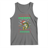 Funny Merry Fishmas Ugly Sweater Tank Top Fisherman Christmas Gift - Wonder Print Shop