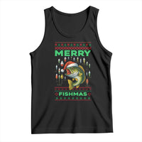 Funny Merry Fishmas Ugly Sweater Tank Top Fisherman Christmas Gift - Wonder Print Shop