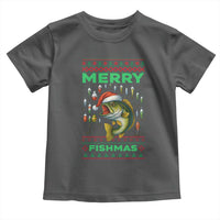 Funny Merry Fishmas Ugly Sweater Toddler T Shirt Fisherman Christmas Gift - Wonder Print Shop