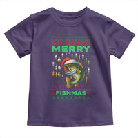 Funny Merry Fishmas Ugly Sweater Toddler T Shirt Fisherman Christmas Gift - Wonder Print Shop