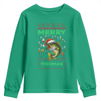 Funny Merry Fishmas Ugly Sweater Youth Sweatshirt Fisherman Christmas Gift - Wonder Print Shop
