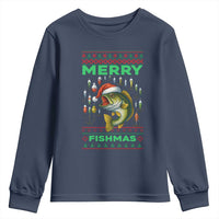 Funny Merry Fishmas Ugly Sweater Youth Sweatshirt Fisherman Christmas Gift - Wonder Print Shop
