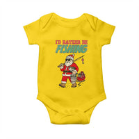 Id Rather Be Fishing Baby Onesie Funny Christmas Holiday Gift - Wonder Print Shop